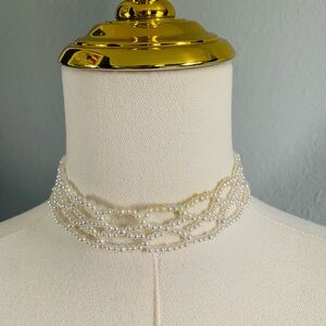 Pearl woven choker, costume jewelry